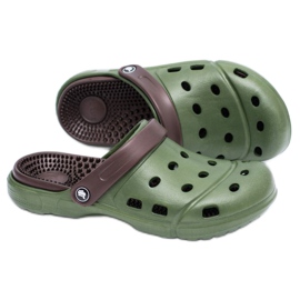 Flameshoes Men's Garden Slippers Kroks Eva Green brown 2