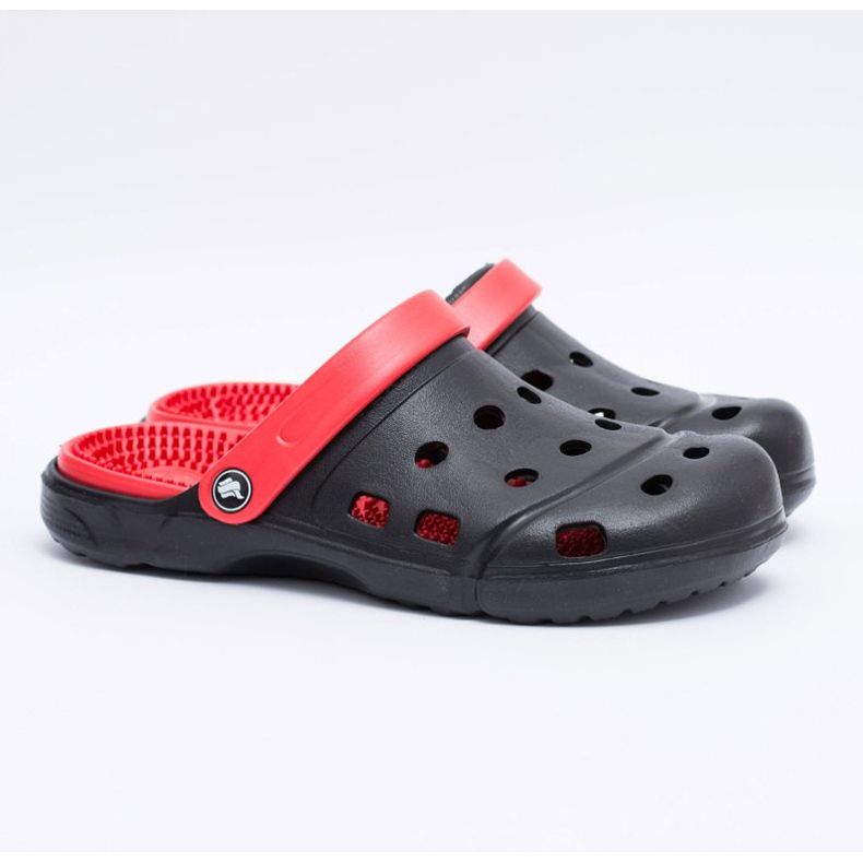 Flameshoes Men's Garden Slippers Kroks Eva Black red 2