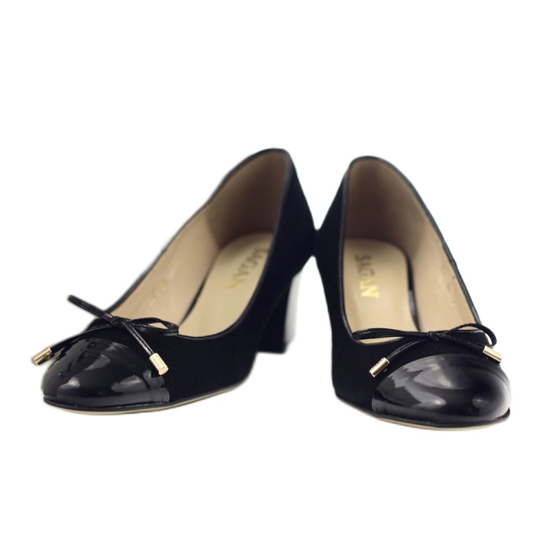 Leather pumps with a bowl sagan 2275 black bow 4 Leather pumps with a bowl sagan 2275 black bow 4