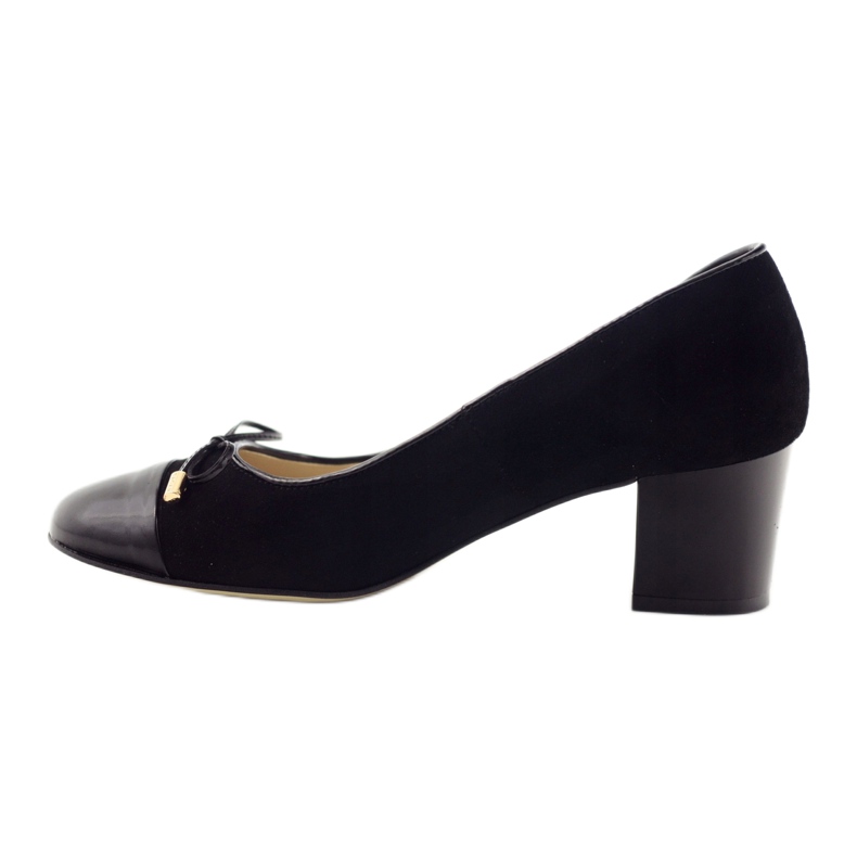 Leather pumps with a bowl sagan 2275 black bow 2 Leather pumps with a bowl sagan 2275 black bow 2