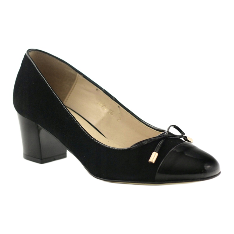 Leather pumps with a bowl sagan 2275 black bow 1 Leather pumps with a bowl sagan 2275 black bow 1