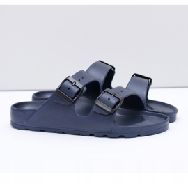Flameshoes Men's Navy Blue Garden Light Slippers 1