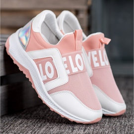 Seastar Slipons On The Love Platform white pink 1