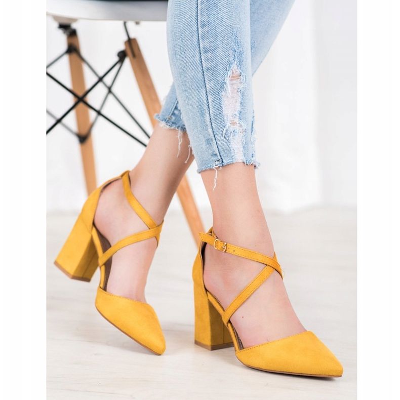 Seastar Mustard Suede Pumps yellow 1