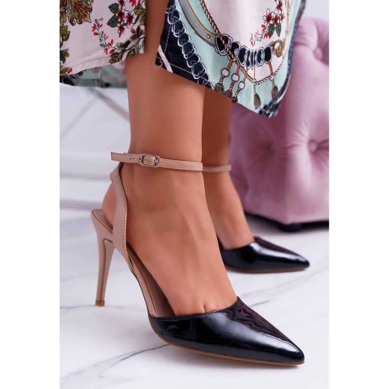 Women's high heels Sandals Black Beige Ergola brown 2