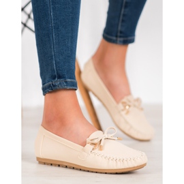 Diamantique Beige Loafers With Eco Leather 2