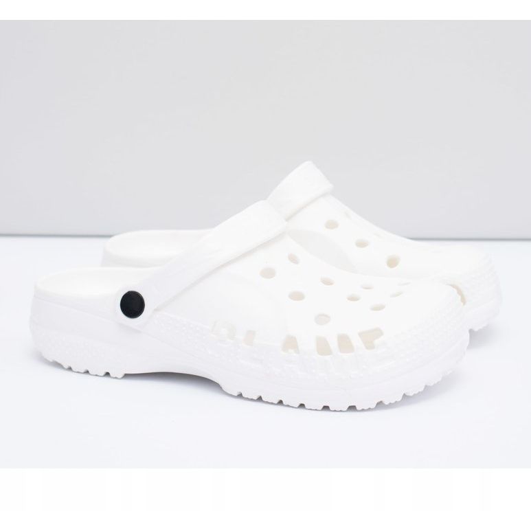 Flameshoes Men's Slippers For Swimming Pool Kroksy Eva White 1