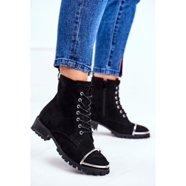 Women's Boots Lu Boo Black Suede Workers with a Steel Jacksy frame 1