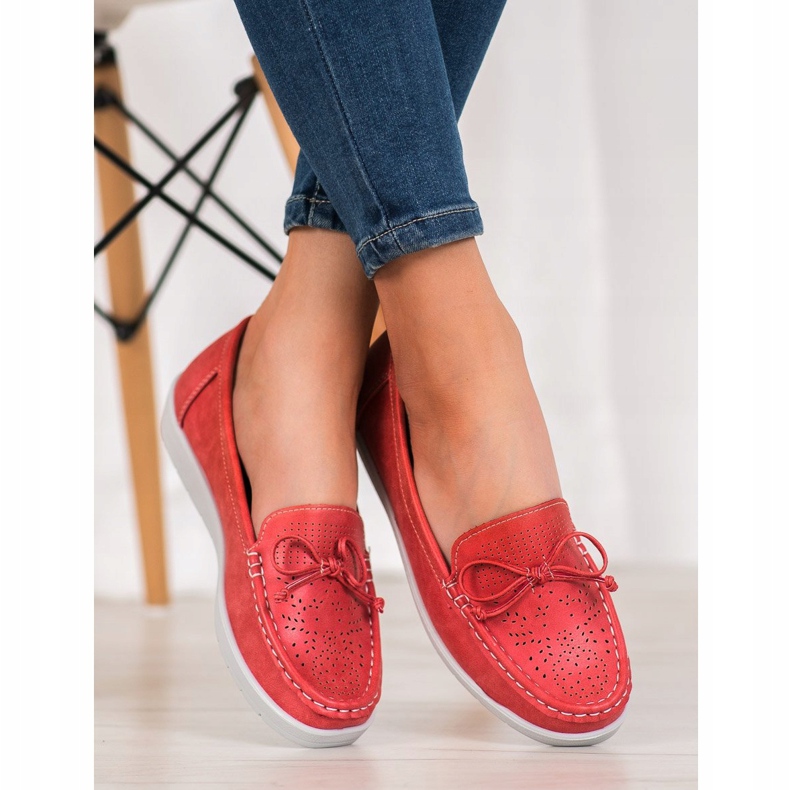 SHELOVET Comfortable loafers red 2 SHELOVET Comfortable loafers red 2
