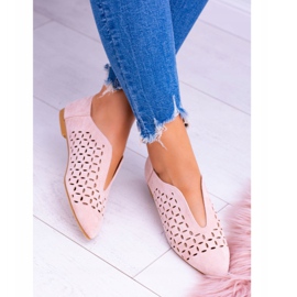 Lu Boo Suede Women's Slip-On Synthia Shoes Powder Pink 2