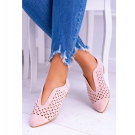 Lu Boo Suede Women's Slip-On Synthia Shoes Powder Pink 1