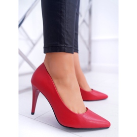 Sergio Leone Matt Pumps Stilettos Red Feliciana 1