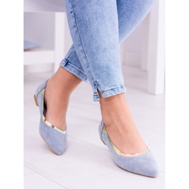 Lu Boo Blue Transparent Holographic Ballerinas in Spitz Lison 1