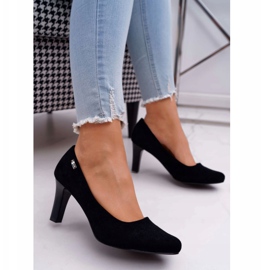 Women's pumps Sergio Leone Black Suede Orsola 1