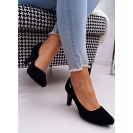 Women's pumps Sergio Leone Black Suede Orsola 2