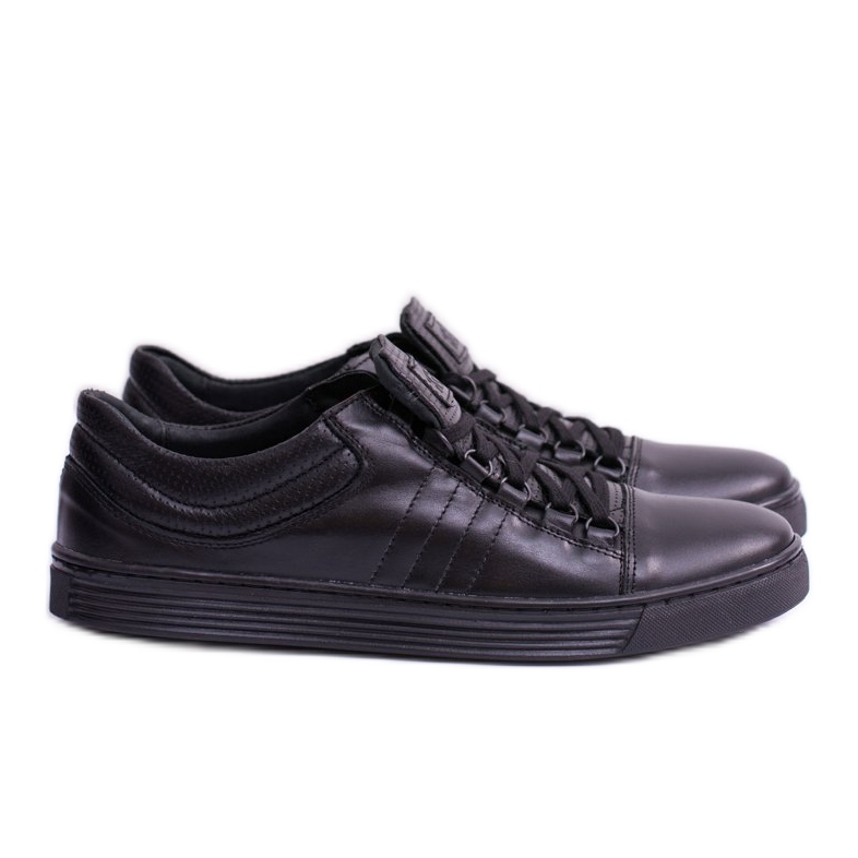 KENT Men's Black Leather Elon Sneakers 1 KENT Men's Black Leather Elon Sneakers 1