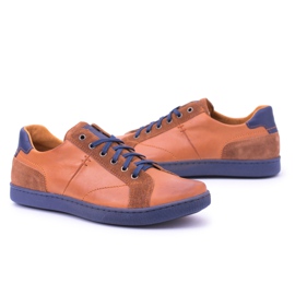 Neex Brown Leather Men's Casual Ender Shoes 1
