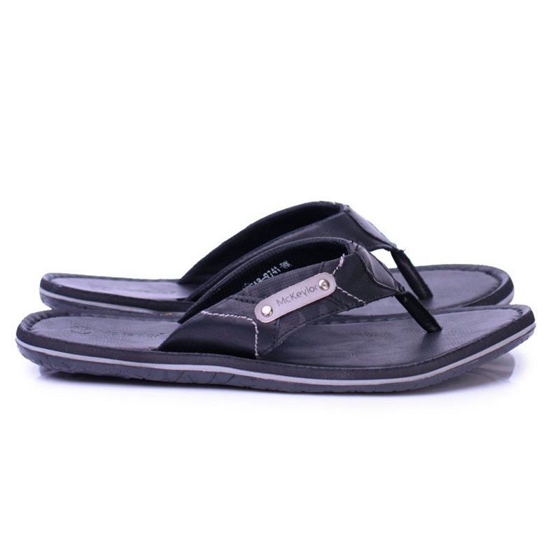Mckeylor Black Lightweight Ayumu flip-flops 1