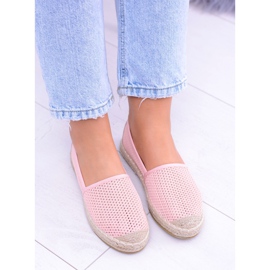 Women's Pink Perforated Espadrilles Asumi 2