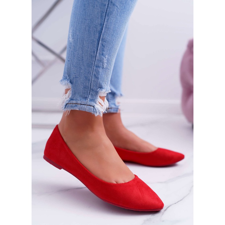 PS1 Red Women's Ballerinas Suede Bueno 1 PS1 Red Women's Ballerinas Suede Bueno 1