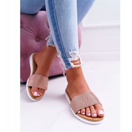 Lu Boo Women's Sequins Sandals Champagne Goodies pink 1