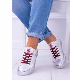 Big Star White Silver Plated Sneakers BB274014 1