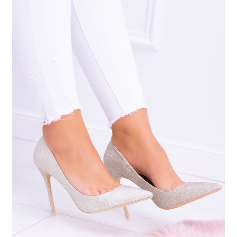 Lu Boo Glitter Gold Shining High Heels golden 2