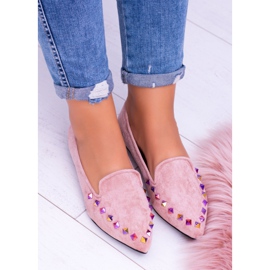 Lu Boo Pink Lords Iridescent Jets Suede Spike 2