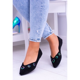 Lu Boo Black Ballerina In Spitz Gasoline Eyelets Octavia 1