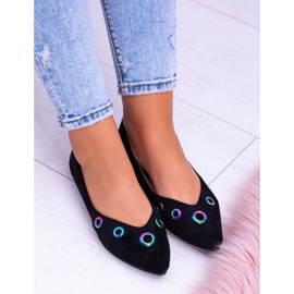 Lu Boo Black Ballerina In Spitz Gasoline Eyelets Octavia 2