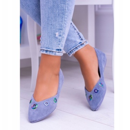 Lu Boo Blue Ballerina In Octavia Spitz Gasoline Eyelets 2