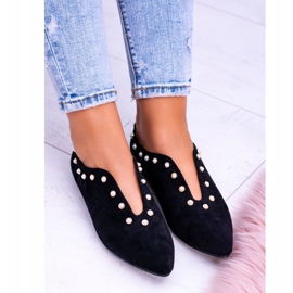 Lu Boo Black Shoes With Cutouts Beads Merseo 2