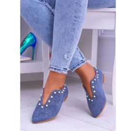 Lu Boo Blue Shoes With Cutouts Merseo Beads 1