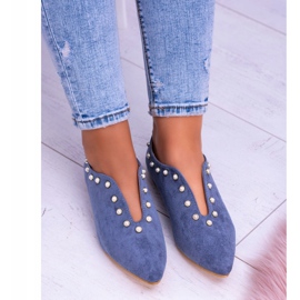 Lu Boo Blue Shoes With Cutouts Merseo Beads 2