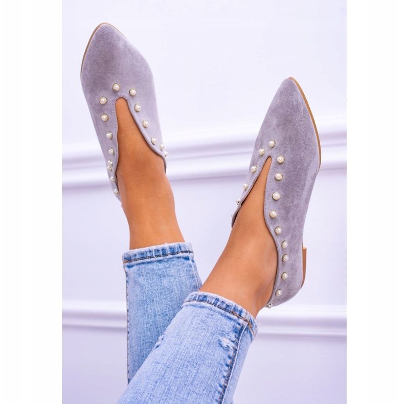 Lu Boo Gray Shoes With Cutouts Beads Merseo grey 2