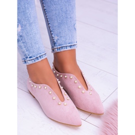 Lu Boo Pink Brogues With Cutouts Beads Merseo 2
