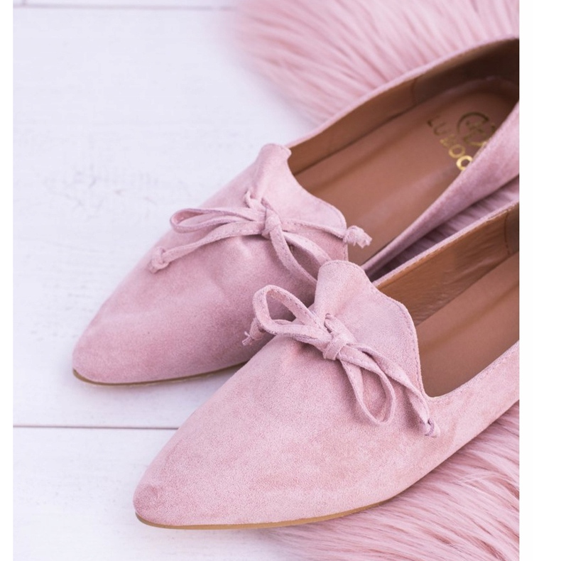 Lu Boo Pink Ballerina In Lordsy Spitz Suede Feliciano 1