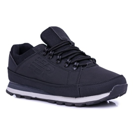 Solid Men's Black Trekking Shoes by Newlans 1