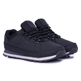 Solid Men's Black Trekking Shoes by Newlans 2