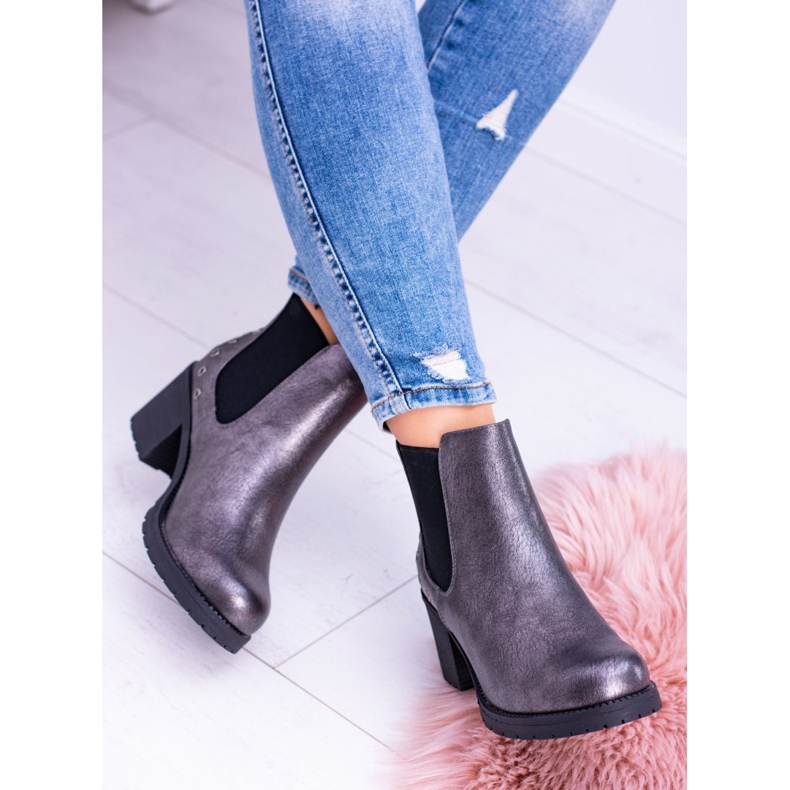 Sergio Leone Dark gray Booties On the Megusto post black grey 2