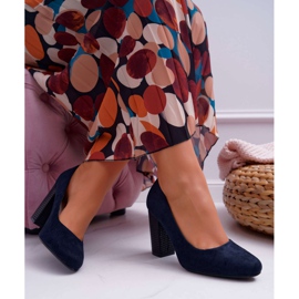 Women's Pumps Sergio Leone PB200 Suede Navy Blue Selva 2