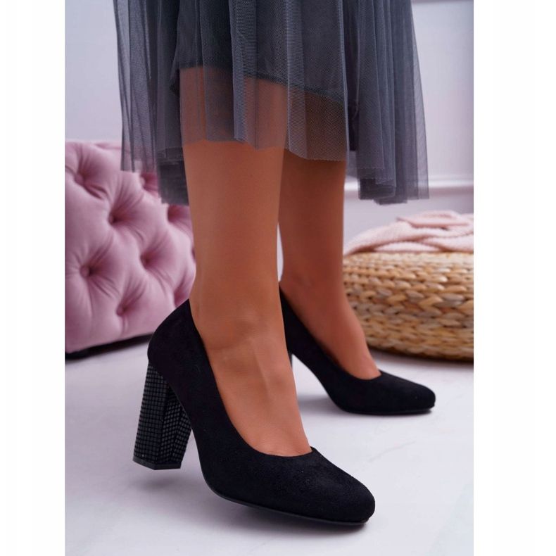 Women's Pumps Sergio Leone PB200 Suede Black Selva 1 Women's Pumps Sergio Leone PB200 Suede Black Selva 1