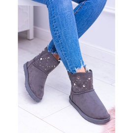 BUGO Women's Gray Warm Snow Boots Suede Biggy grey 2