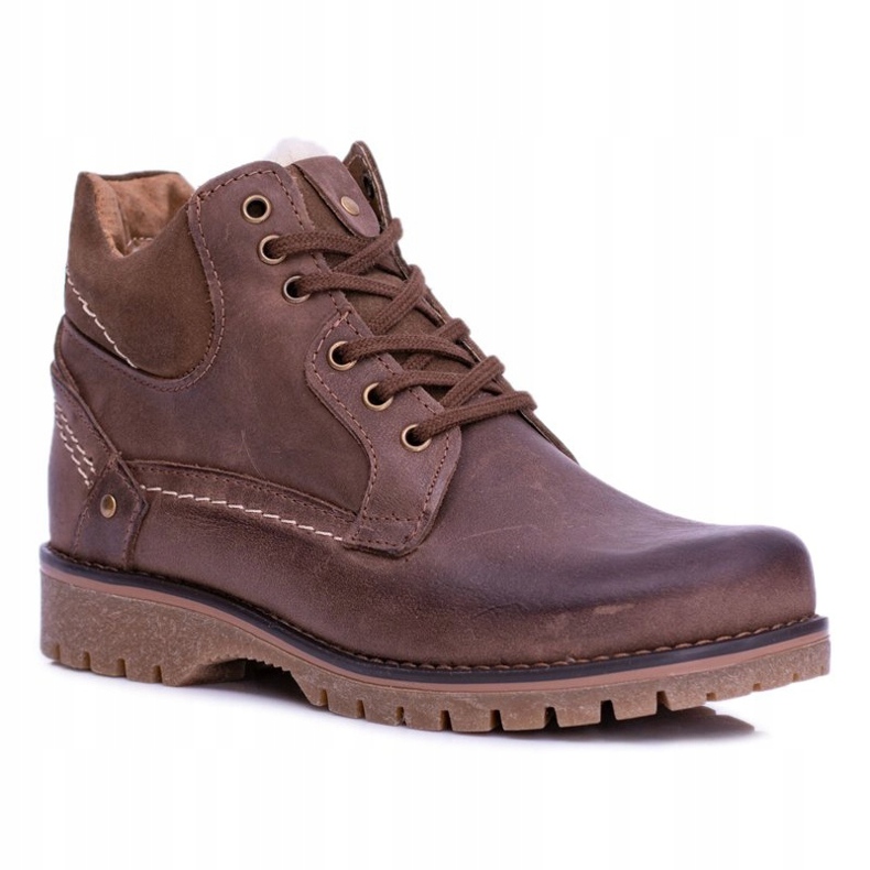 Men's and Youth Brown Boots Warmed With Fleece Komodo 885 1