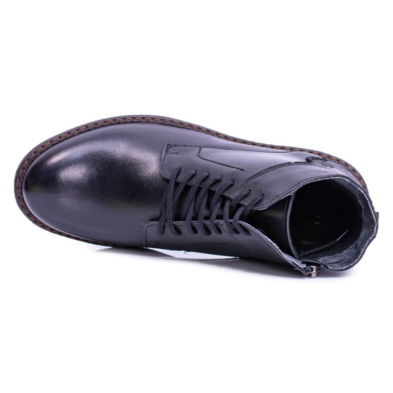 Iguana Men's Black Leather Warm Boots Devenor 1