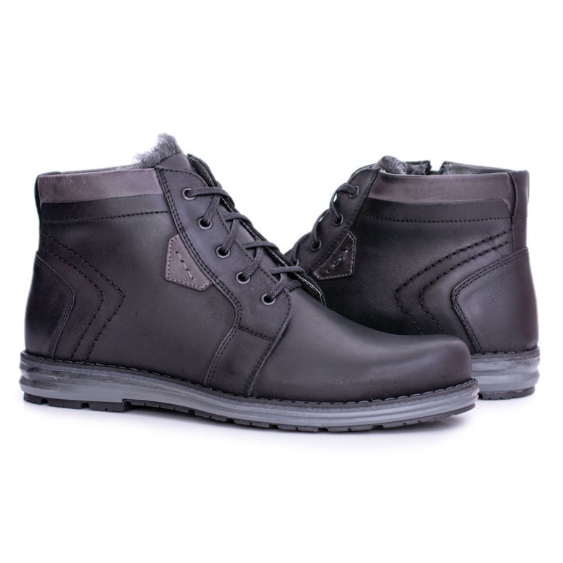 Polbut Black Men's Warm Boots Verno 1