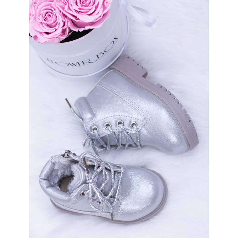 FRROCK Children's Silver Insulated Trappers Dexter Boots 1 FRROCK Children's Silver Insulated Trappers Dexter Boots 1