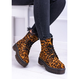 FRID Women's High Boots With Leopard Pattern Grande brown 1
