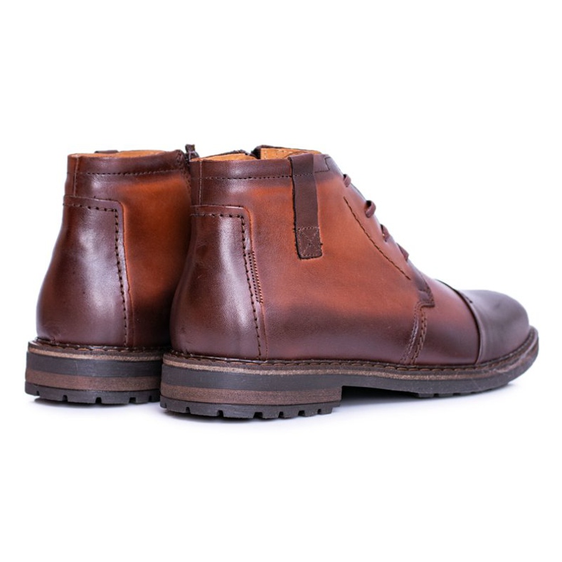 Joker Men's Boots Polish Leather Boots Cognac Testo brown 2