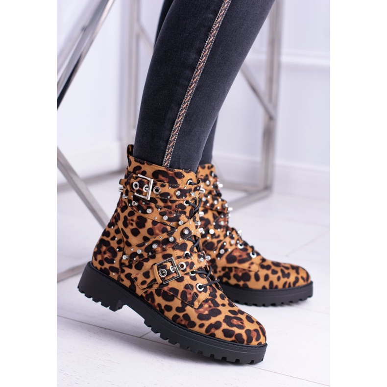 Women's High Boots With Leopard Pattern Albere brown 1
